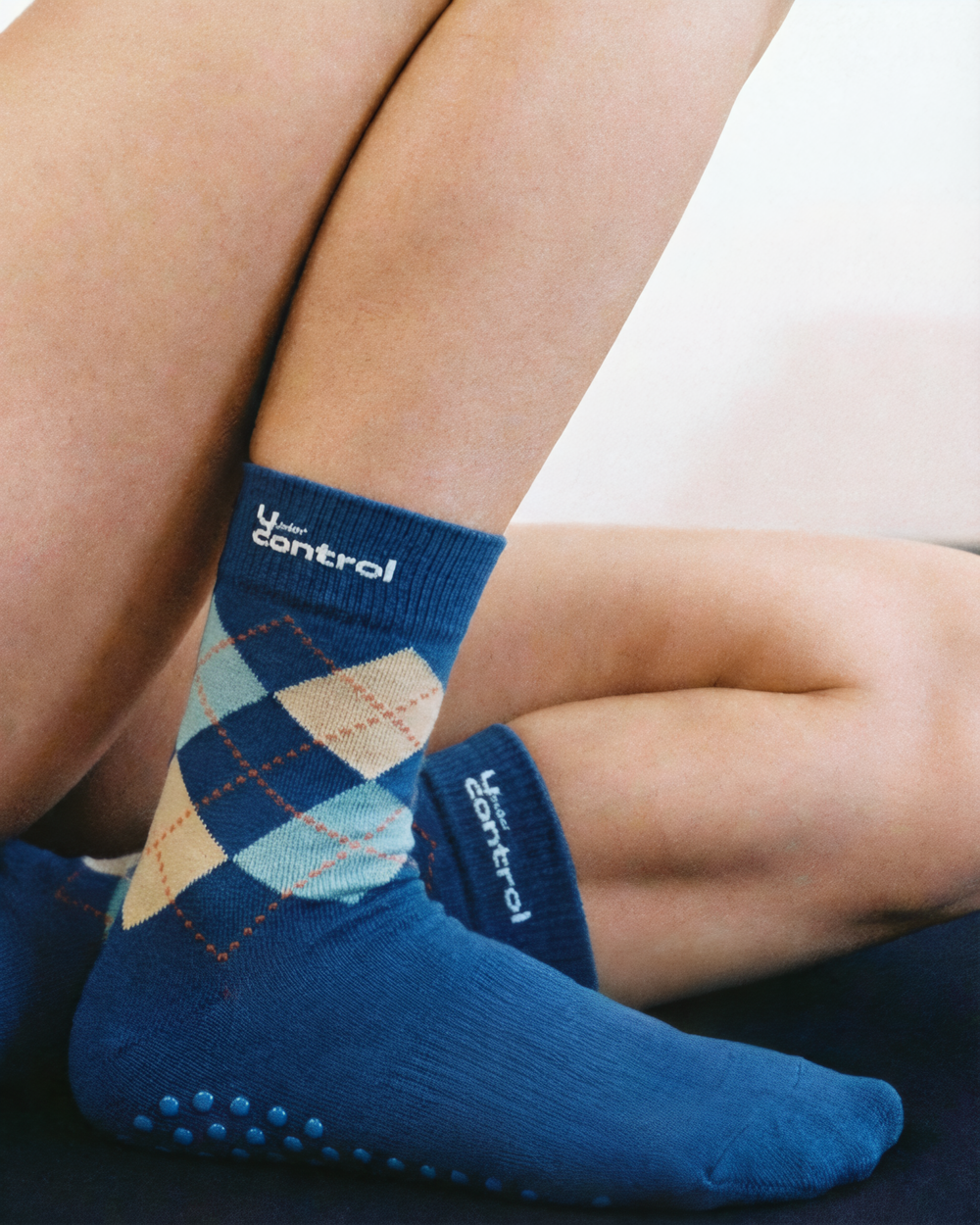 Crew Grip Socks-Soft Landing Series of Shimmer Blue