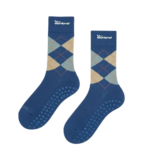 Crew Grip Socks-Soft Landing Series of Shimmer Blue